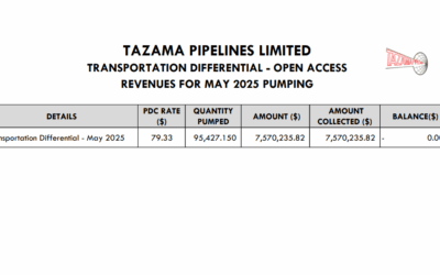 TRANSPORTATION DIFFERENTIAL – OPEN ACCESS REVENUES FOR MAY 2025 PUMPING