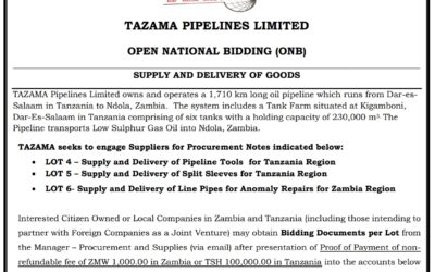 TENDER FOR SUPPLY AND DELIVERY OF GOODS AND SERVICES