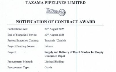 NOTIFICATION OF AWARD
