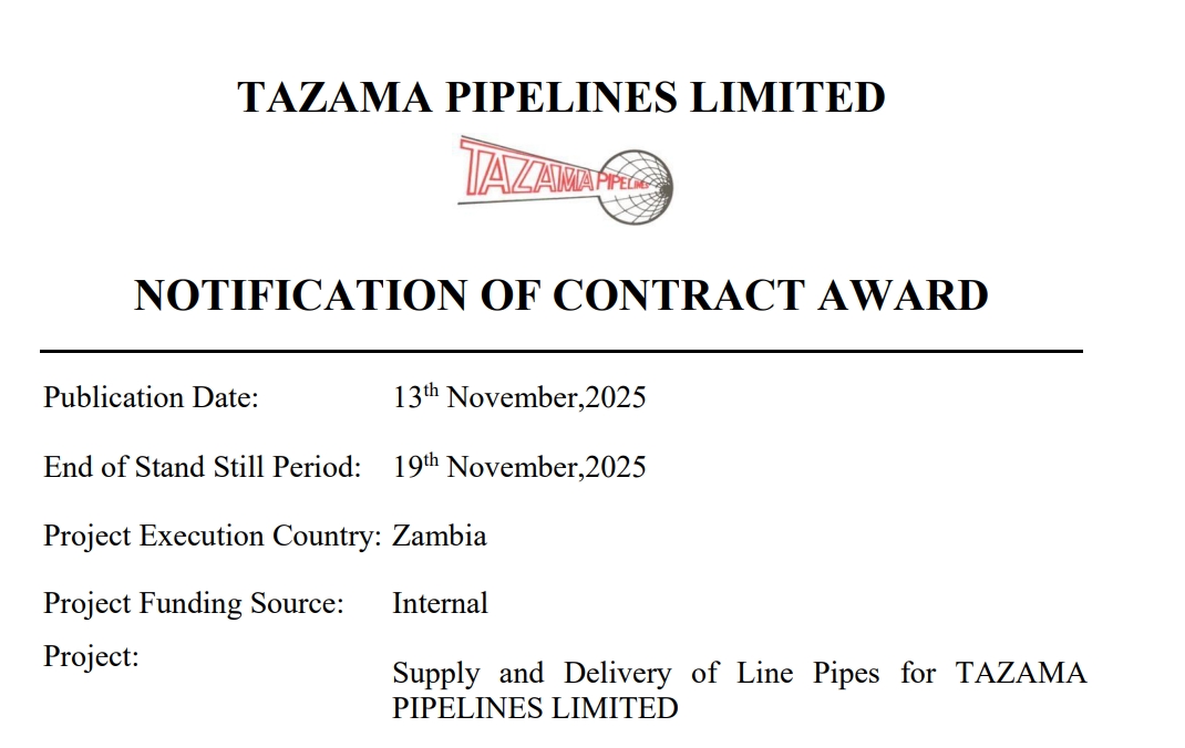 NOTIFICATION OF AWARD