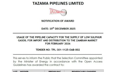 NOTIFICATION OF AWARD FOR FEBRUARY 2026