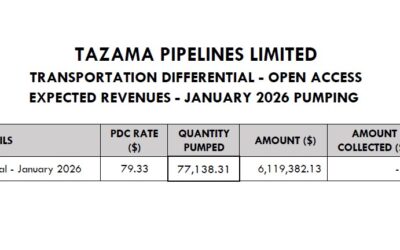 TRANSPORTATION DIFFERENTIAL – OPEN ACCESS EXPECTED REVENUES – JANUARY 2026 PUMPING
