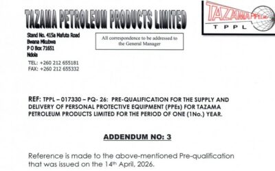 Addendum No. 3 (2026 PPE for TPPL)