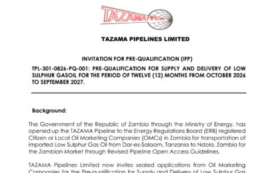 TENDER FOR PREQUALIFICATION SUPPLY AND DELIVERY OF LOW SULPHUR GAS OIL